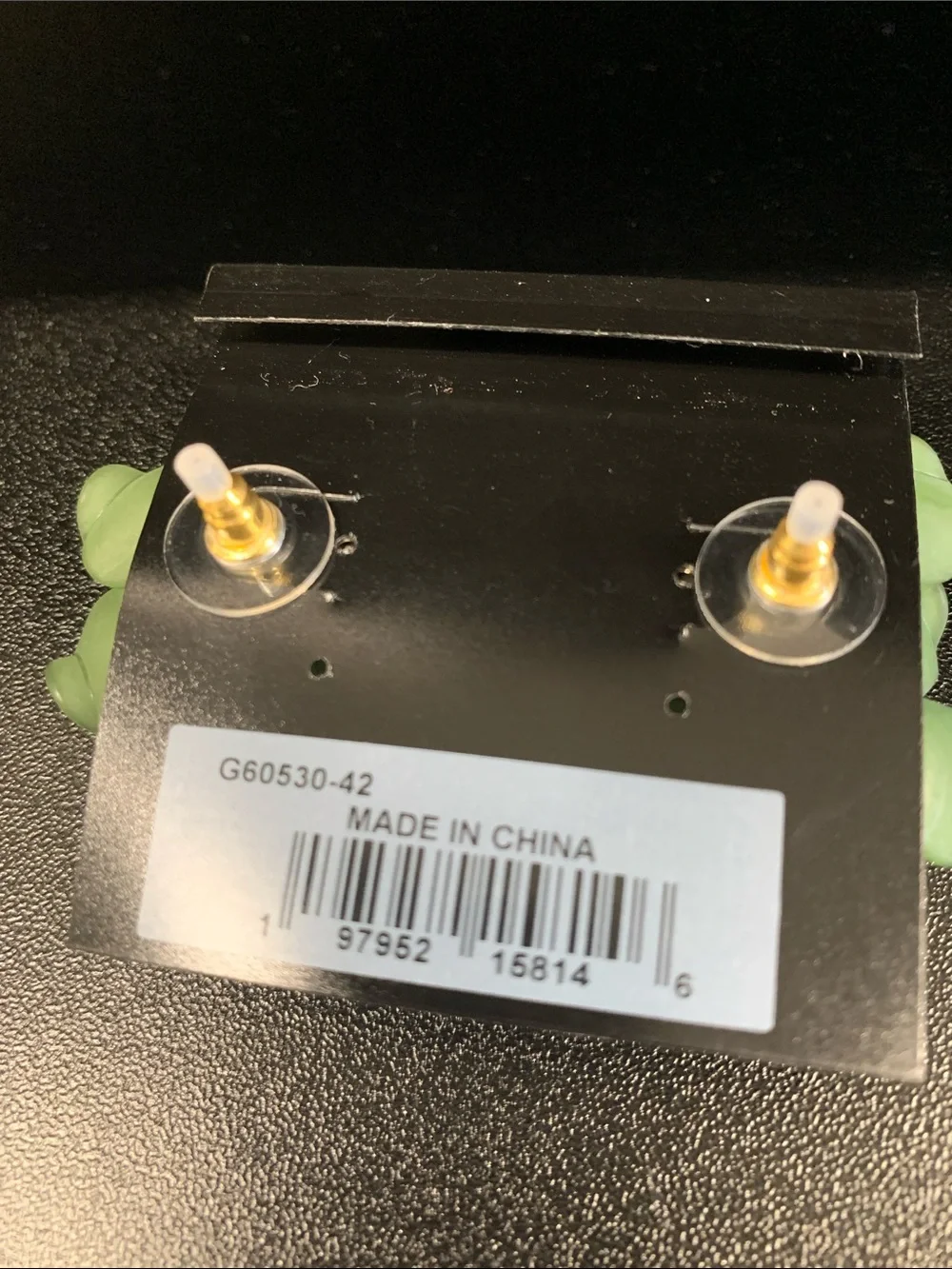 GUESS Green Floral Stud Earrings with Gold Centers
